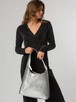 Argenté métallisé - Sac à bandoulière Pure Luxuries London Nina en cuir