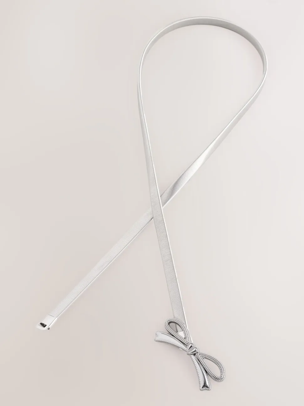 Argent Nœud - Ceinture fine extensible