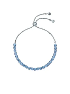 Argent/Bleu - Ted Baker Tone Melrah: Bracelet Curseur Icon Crystal, cristal transparent