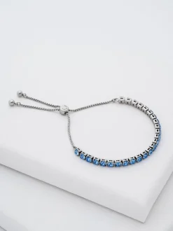 Argent/Bleu - Ted Baker Tone Melrah: Bracelet Curseur Icon Crystal, cristal transparent