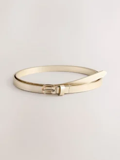 Argenté/doré - Lot de ceintures skinny en PU 2