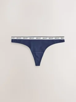 Argyle de marine - Lot de 4 culottes à logo en coton