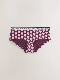 Argyle de marine - Lot de 4 culottes à logo en coton