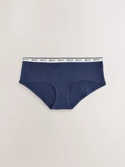 Argyle de marine - Lot de 4 culottes à logo en coton