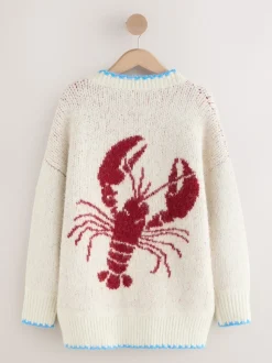 Avoine - Cardigan boutonné homard