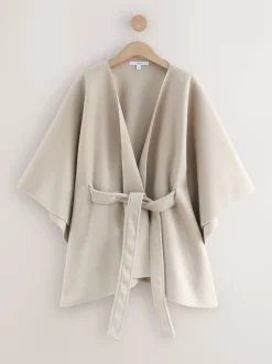 Avoine - Poncho cape enveloppant sur le devant