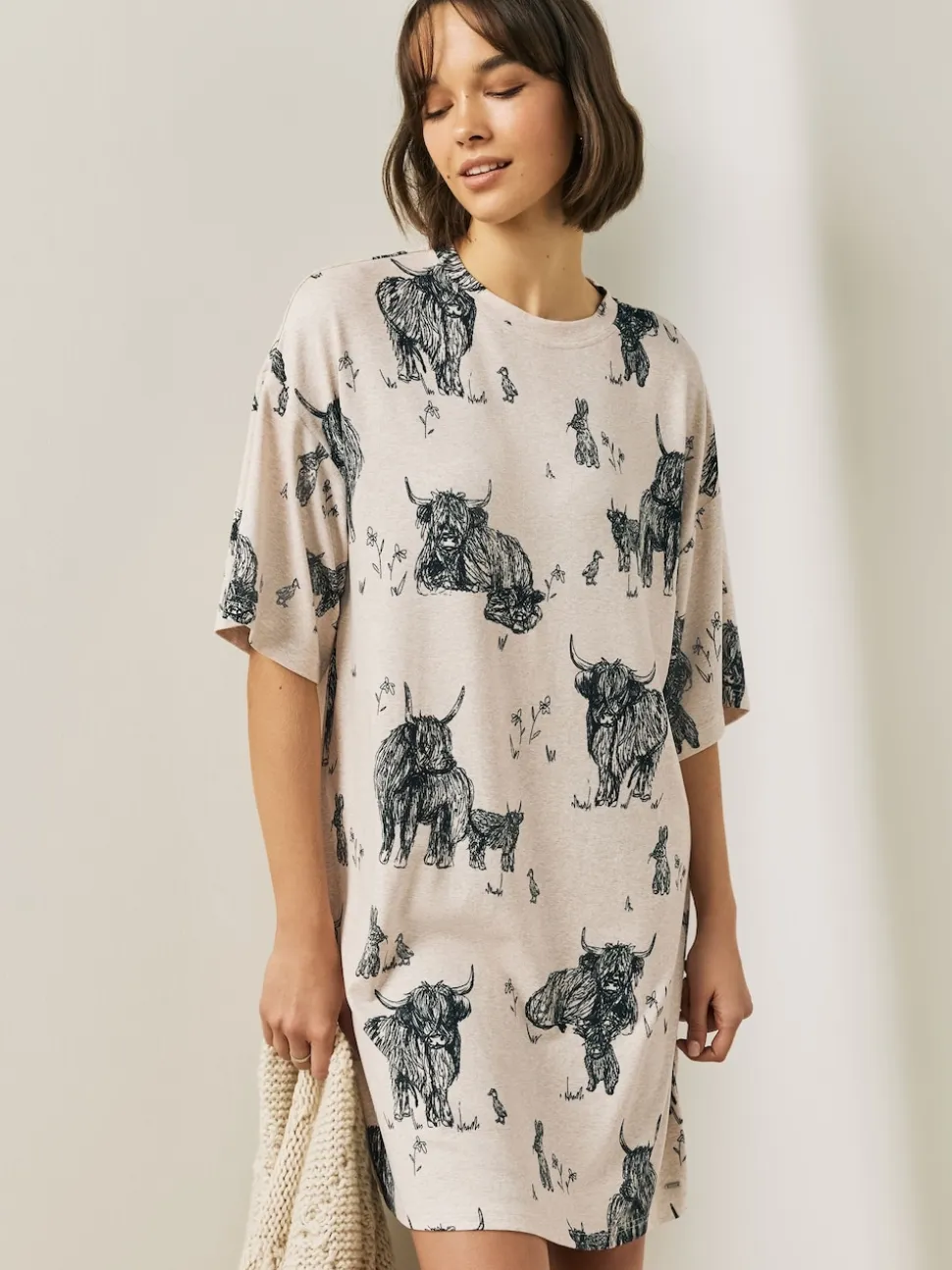 Avoine Hamish The Highland Cow - Chemise de nuit douillette