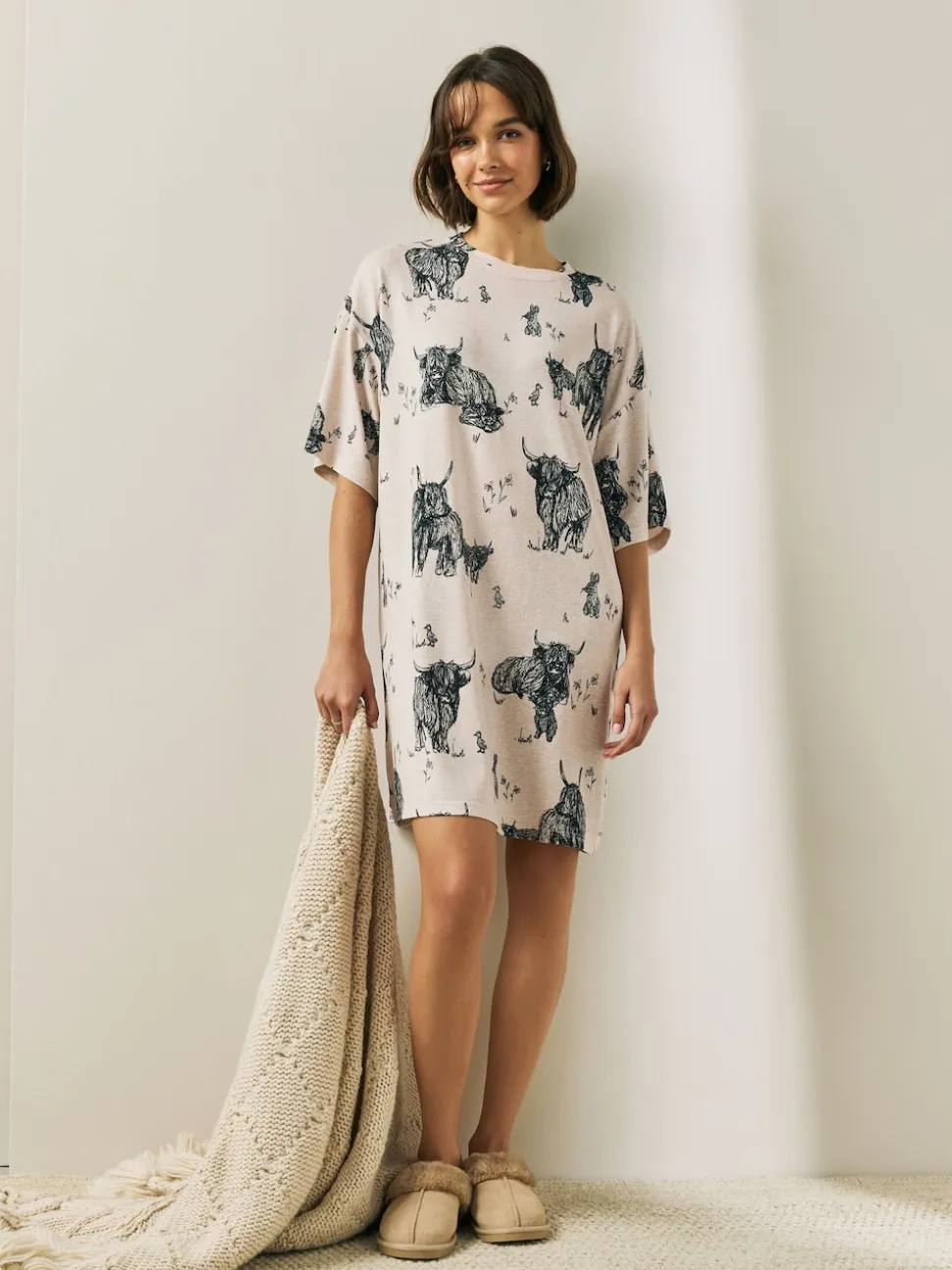 Avoine Hamish The Highland Cow - Chemise de nuit douillette