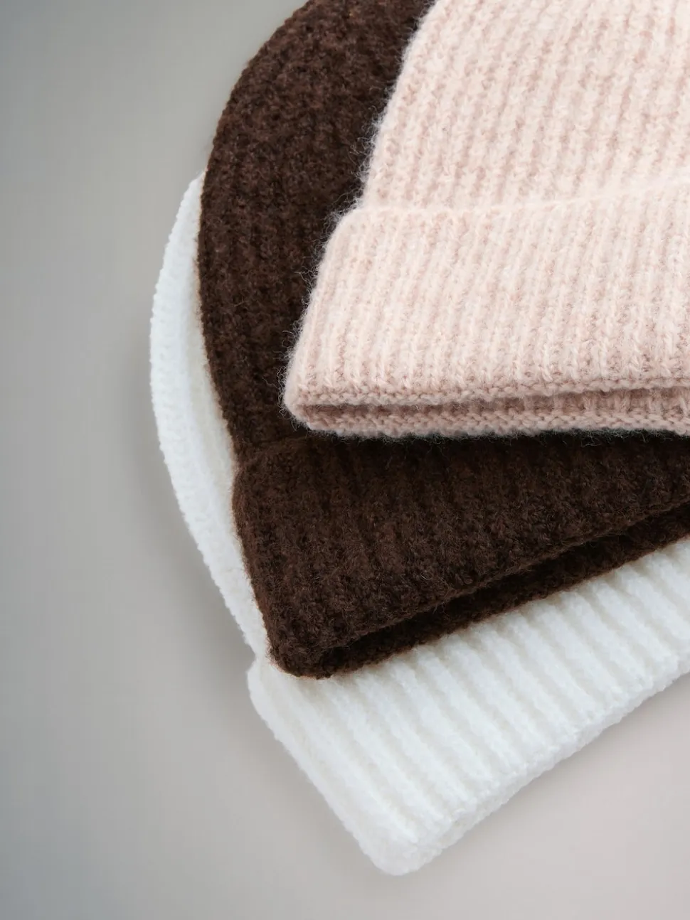 Avoine/MARRON CHOCOLAT/Crème - The Set lot de 3 bonnets