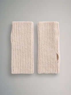 Avoine/MARRON CHOCOLAT/Crème - The Set lot de 3 gants en maille sans doigts