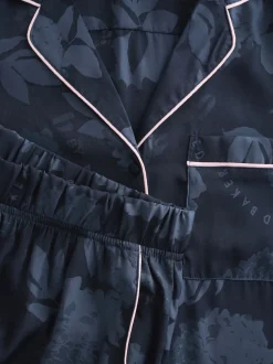 B by Ted Baker pyjama boutonné en jacquard bleu marine
