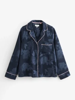 B by Ted Baker pyjama boutonné en jacquard bleu marine