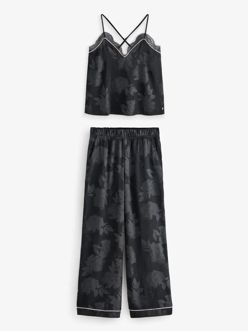 B by Ted Baker Pyjamas caraco Noir Fleuri en jacquard