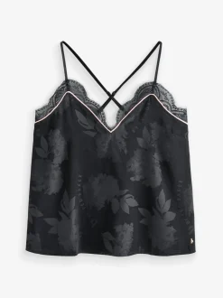B by Ted Baker Pyjamas caraco Noir Fleuri en jacquard