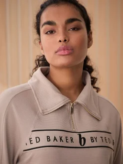 B by Ted Baker Rose côtelé à col zippé