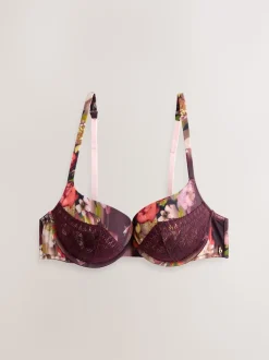 B by Ted Baker Soutien-gorge triple boost fleuri aubergine violet