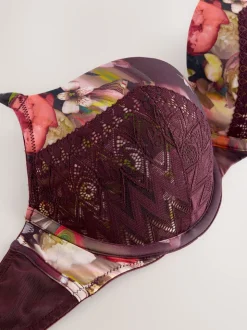 B by Ted Baker Soutien-gorge triple boost fleuri aubergine violet