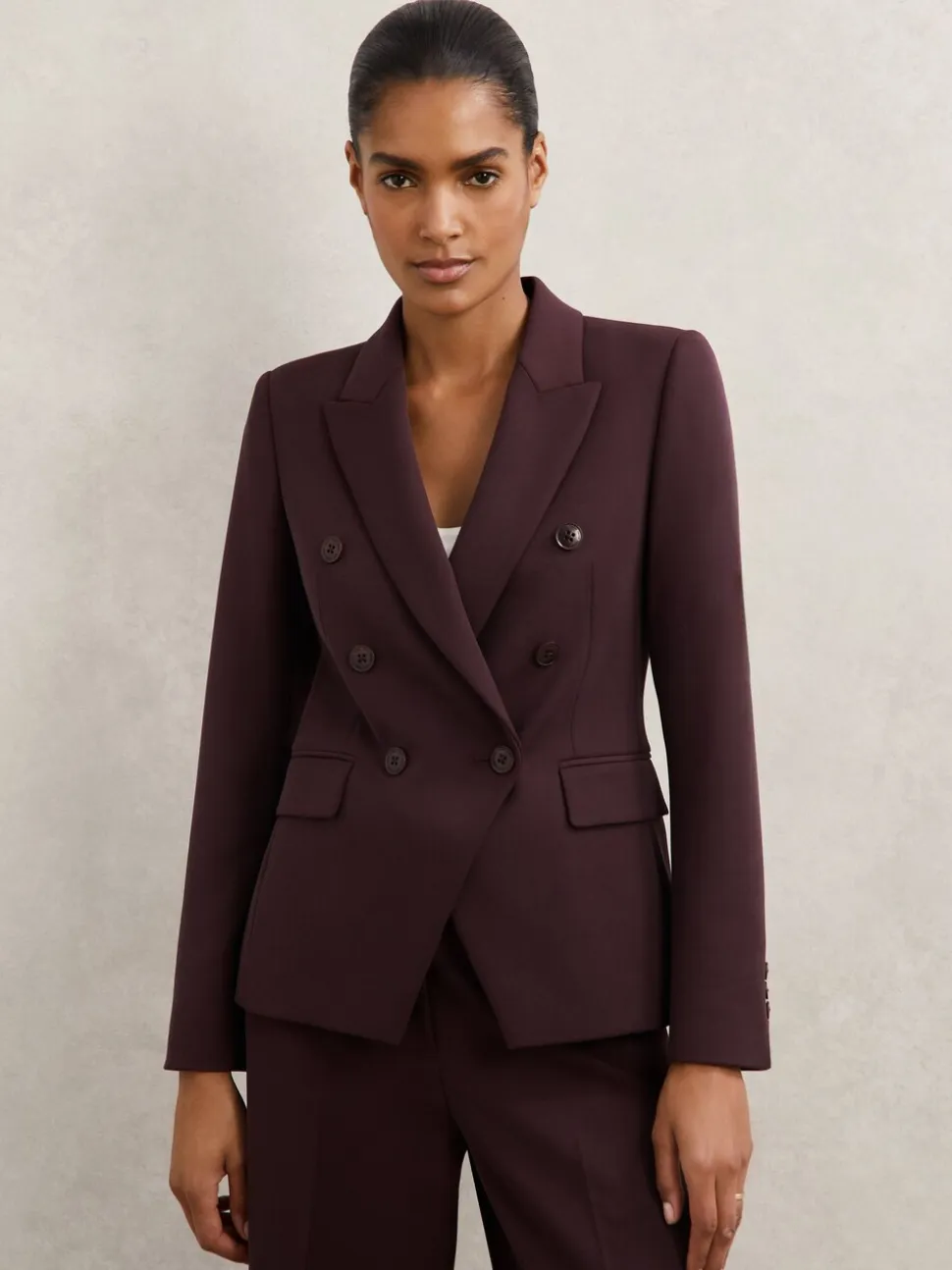 Baies - Blazer de costume Reiss Gabi à double boutonnage
