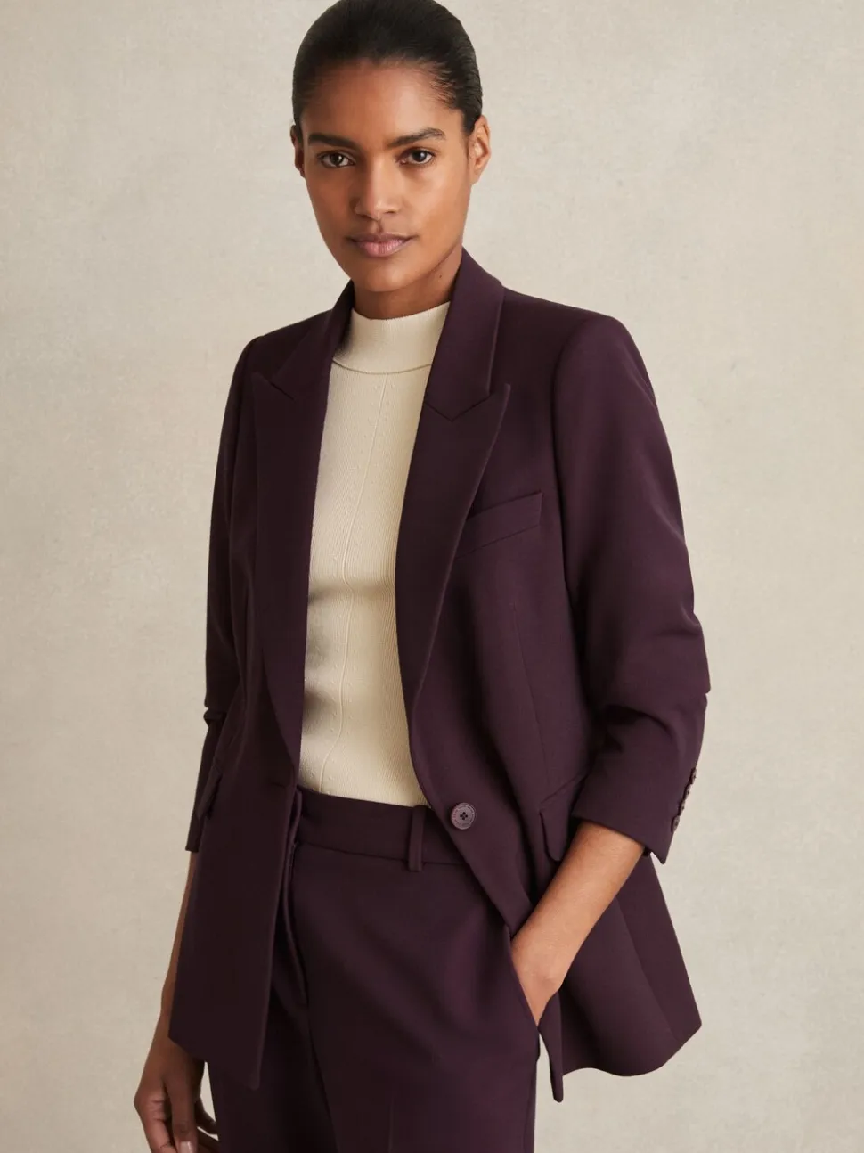 Baies - Blazer de costume droit ajusté Reiss Gabie