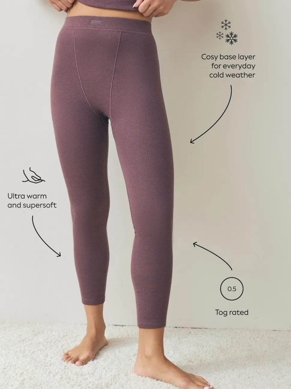 Baies - Leggings côtelés douillets Thermal Max Warmth