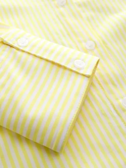 Banane à rayures jaune et blanche - Chemises à manches longues brodées
