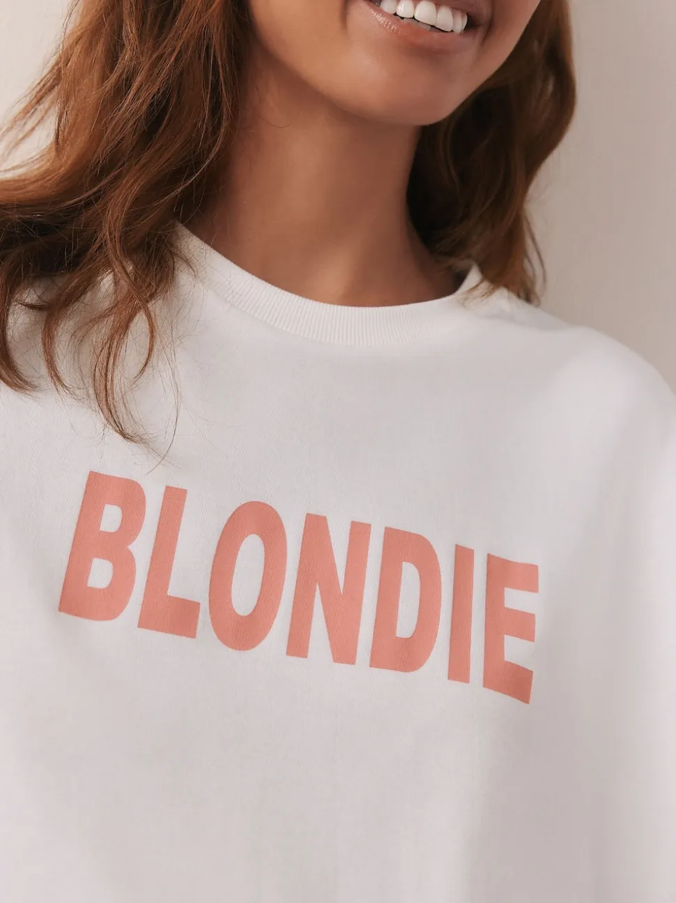 Bande blanche/bleue - Pyjama Blondie à manches courtes