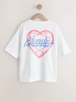 Bande blanche/bleue - Pyjama Blondie à manches courtes
