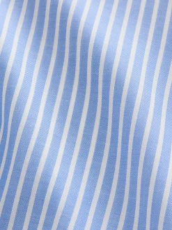 Bande bleue - Chemise décontractée douce à manches longues et col en V