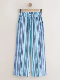 Bande bleue - Pantalon large à enfiler