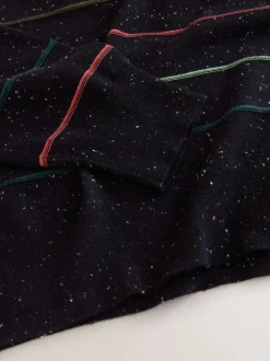 Bande d'arc-en-ciel - Pull col rond riche en coton au toucher doux