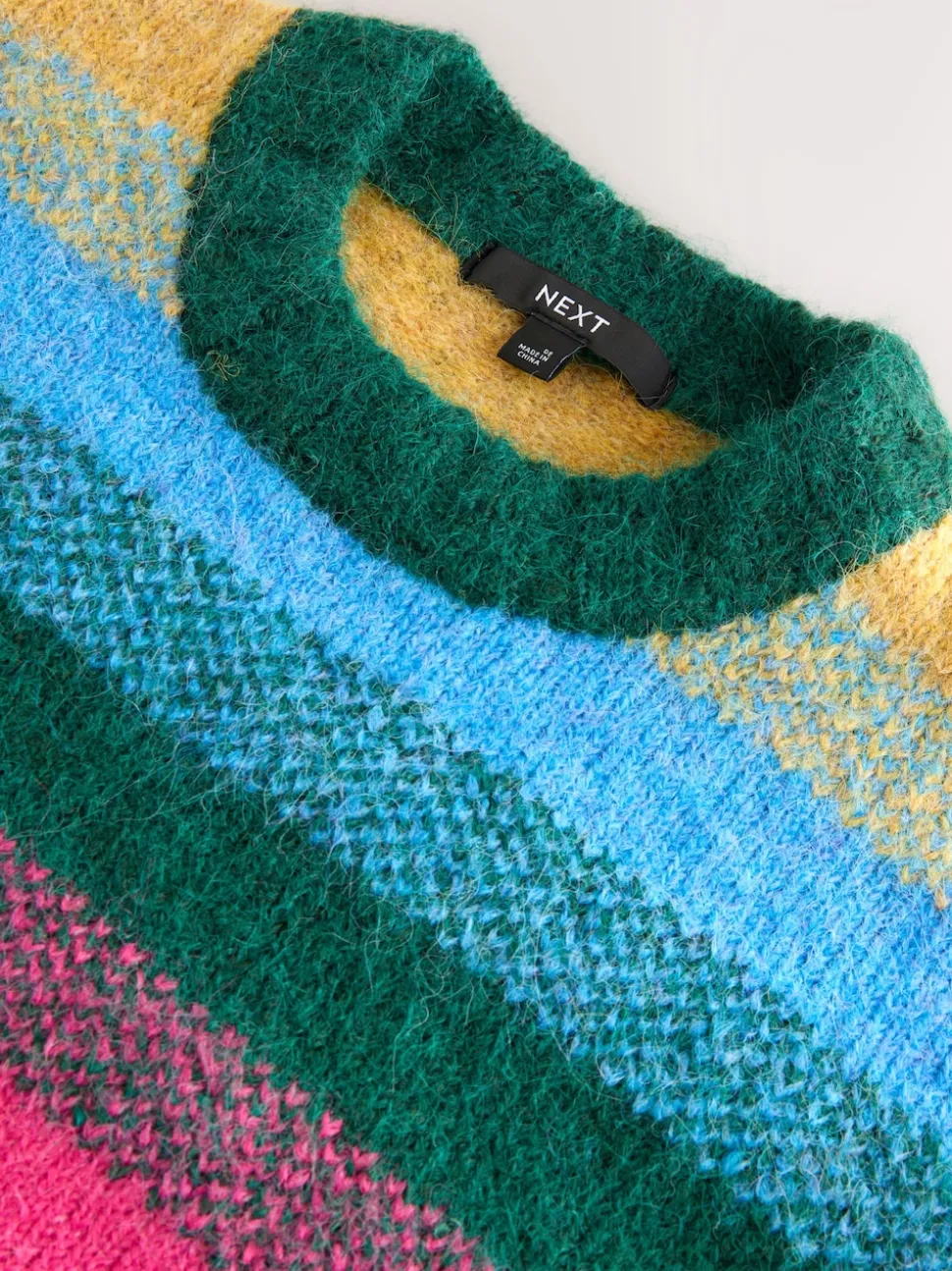Bande d'arc-en-ciel - Pull ras du cou avec laine