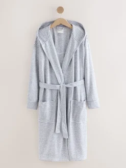 Bande grise - Robe de chambre légère douillette