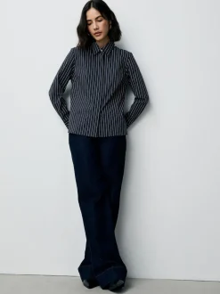 Bande marine - Chemise extensible ajustée Essential à manches longues