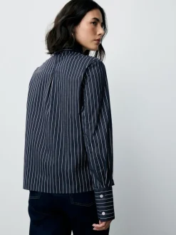 Bande marine - Chemise extensible ajustée Essential à manches longues