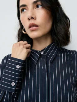 Bande marine - Chemise extensible ajustée Essential à manches longues