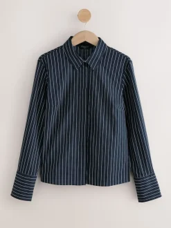 Bande marine - Chemise extensible ajustée Essential à manches longues