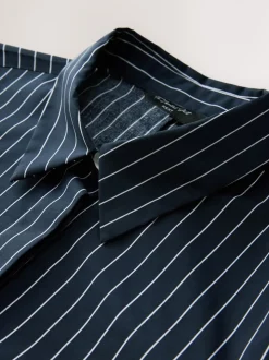 Bande marine - Chemise extensible ajustée Essential à manches longues