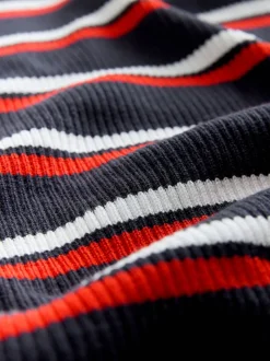 Bande marine - Robe en maille à col Grossesse