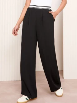 Bande noire - Pantalon ample Friends Like These taille élastique