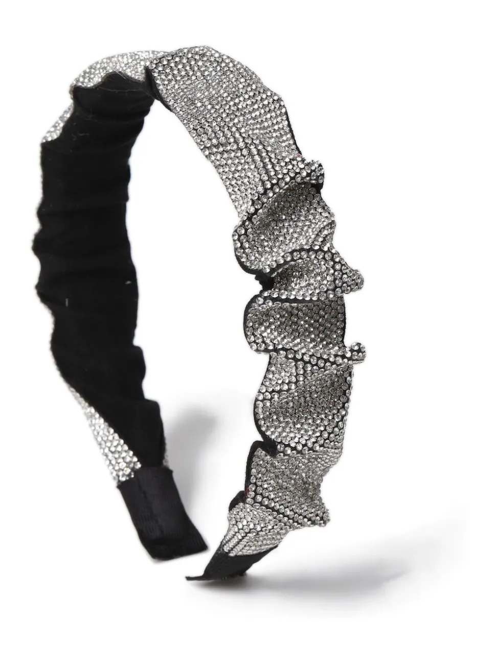 Bandeau noir scintillant froncé Aela