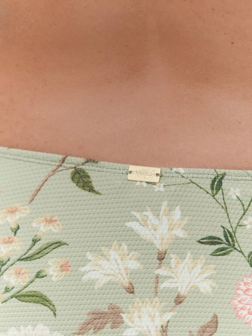 Bas de bikini Laura Ashley taille haute
