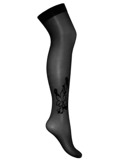 Bas Pour Moi Icon floqué de fleurs 15 deniers