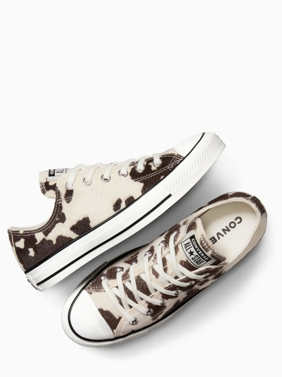 Baskets basses en daim Converse Pony imprimé vache