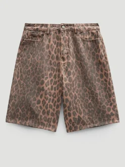 Bermuda en jean Hush imprimé léopard