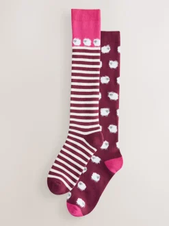 Berry Sheeps - Lot de 2 paires de chaussettes pour bottes