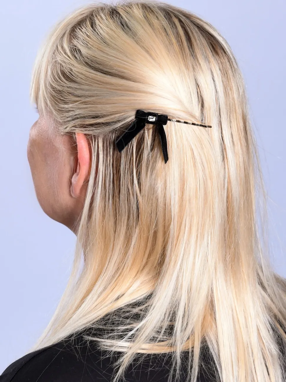 Bibi Bijoux lot de 2 poignées noires à cheveux avec nœud