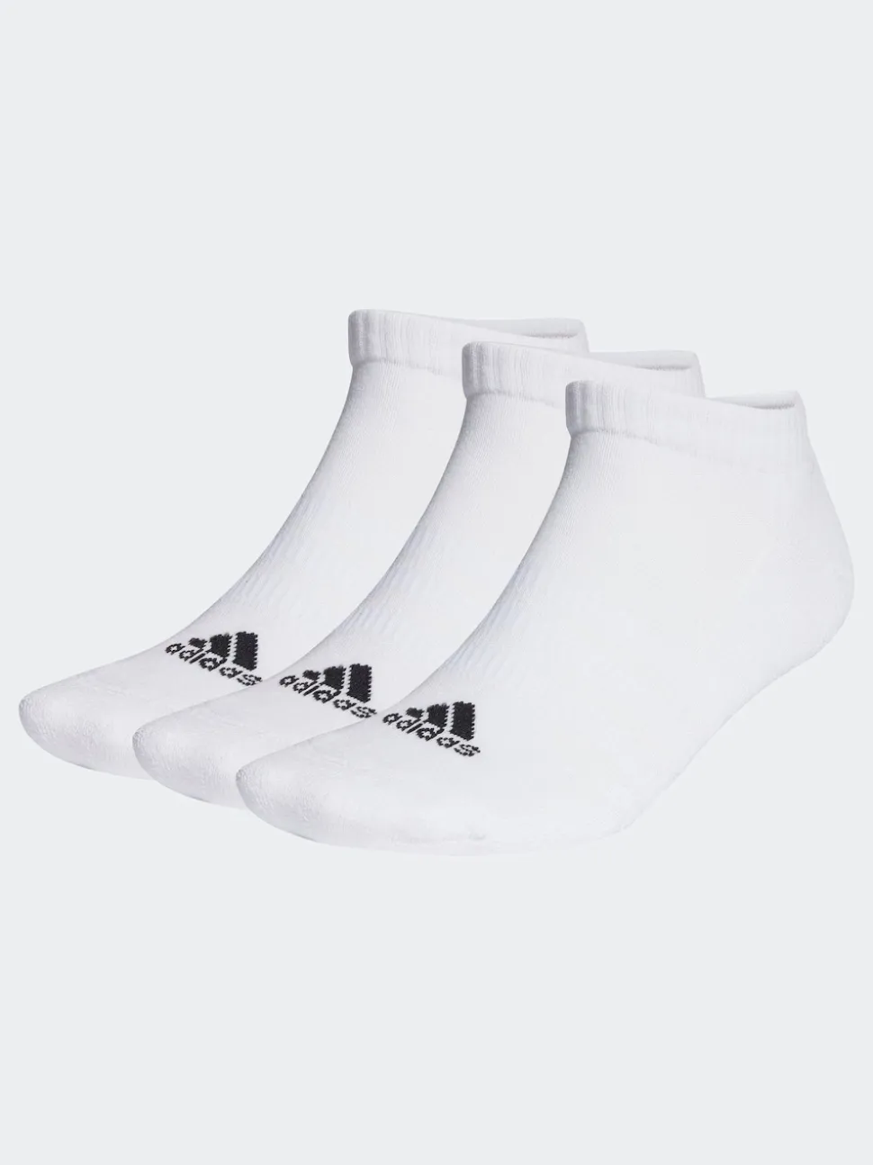 Blanc - Adidas Chaussettes basses matelassées 3 Pack