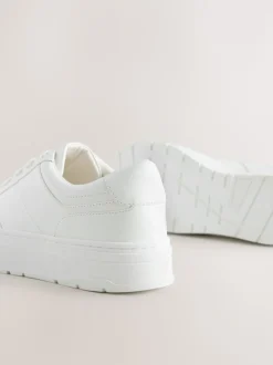 Blanc - Baskets à lacets épaisses Cleat