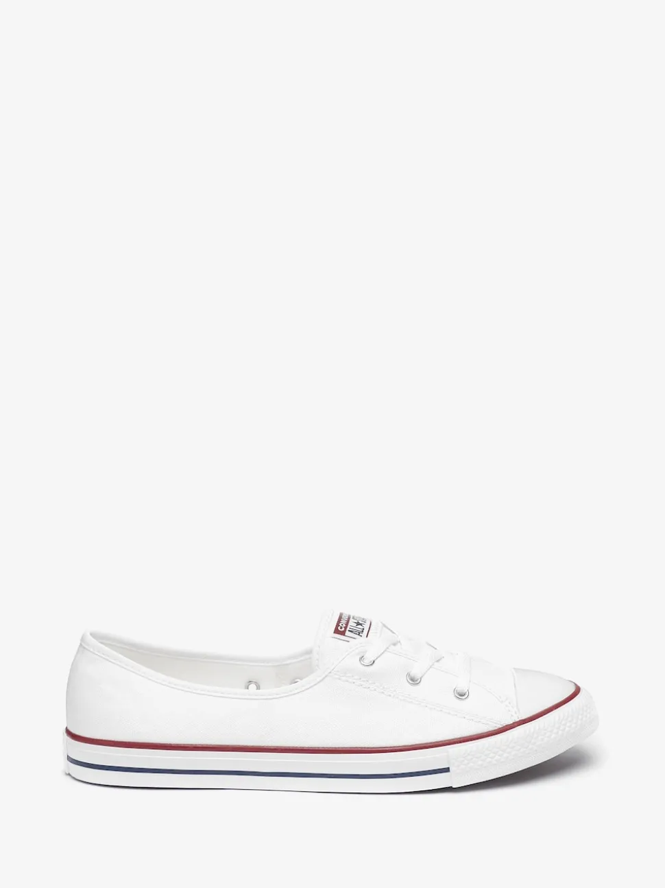 Blanc - Baskets à lacets style ballerine Converse