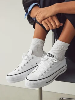 Blanc - Baskets Converse Platform Lift Chuck Ox